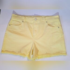 LOFT Light Yellow Jean Shorts